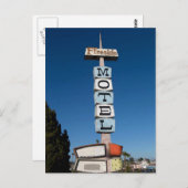 Carte Postale Ancien panneau pour Fireside Inn Motel, Père Noël  (Devant / Derrière)