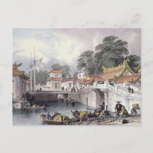 Carte Postale Ancien pont au-dessus de la rivière à Chapro, vers (Devant)