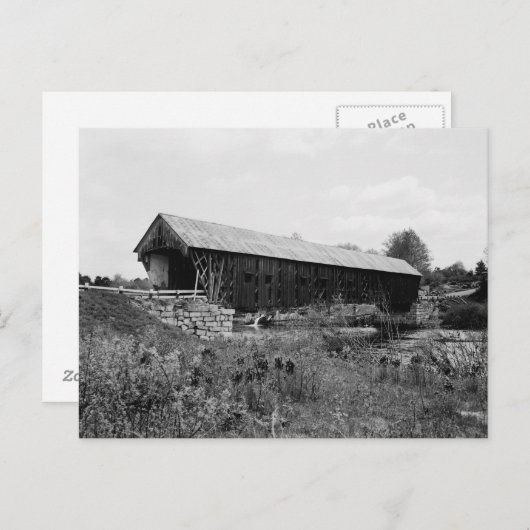 Carte Postale Ancien pont couvert (Devant / Derrière)
