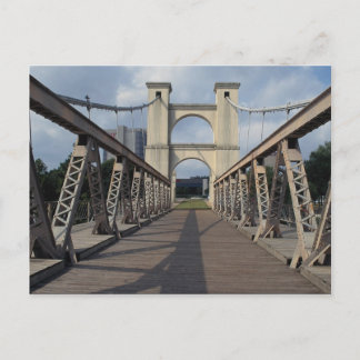 Carte Postale Ancien pont suspendu, site historique de Waco, Tex