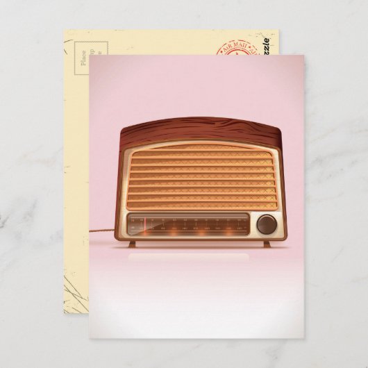 Carte Postale Ancien poste de radio rétro planyer (Devant / Derrière)