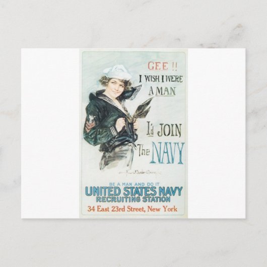 Carte Postale Ancien poster de la Marine autour de 1918 (Devant)