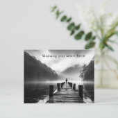 Carte Postale Ancien quai sur le lac B&W photo (Debout devant)