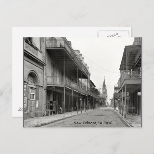 Carte Postale Ancien quartier français 1906 (Devant / Derrière)