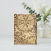 Carte Postale Ancien Rose Compass (Debout devant)