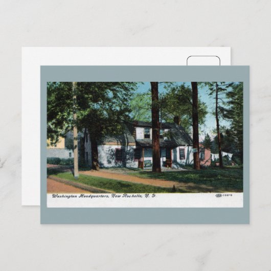 Carte Postale Ancien siège de Washington à New Rochelle NY (Devant / Derrière)