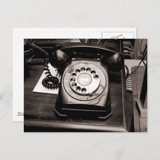 Carte Postale Ancien téléphone (Devant / Derrière)