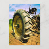 Carte Postale Ancien tracteur John Deere, en service (Devant)