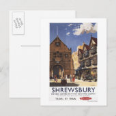 Carte Postale Ancienne affiche des Chemins de fer britanniques d (Devant / Derrière)