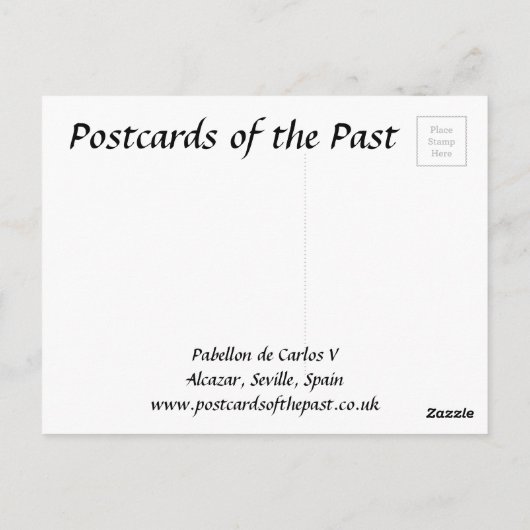 Carte postale ancienne - Alcazar, Séville, Espagne (Dos)