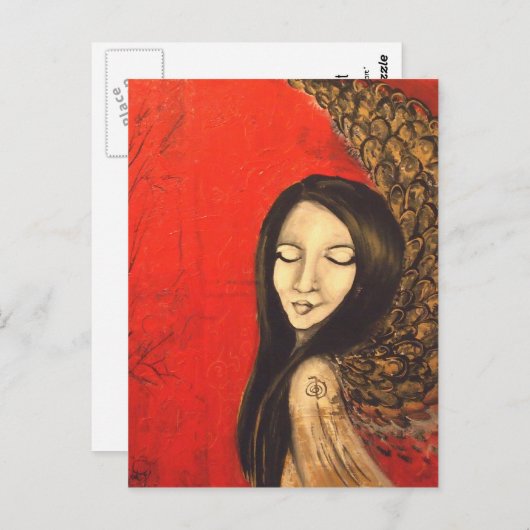 Carte postale Ancienne Ange (Devant / Derrière)