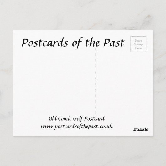 Carte postale ancienne - Bande dessinée - Golf (Dos)