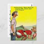 Carte postale ancienne - Bande dessinée - Golf (Devant / Derrière)