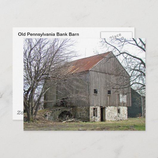 Carte Postale Ancienne banque de Pennsylvanie (Devant / Derrière)