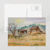 Carte Postale ANCIENNE BARN & APPALOOSA par SHARON SHARPE (Devant / Derrière)