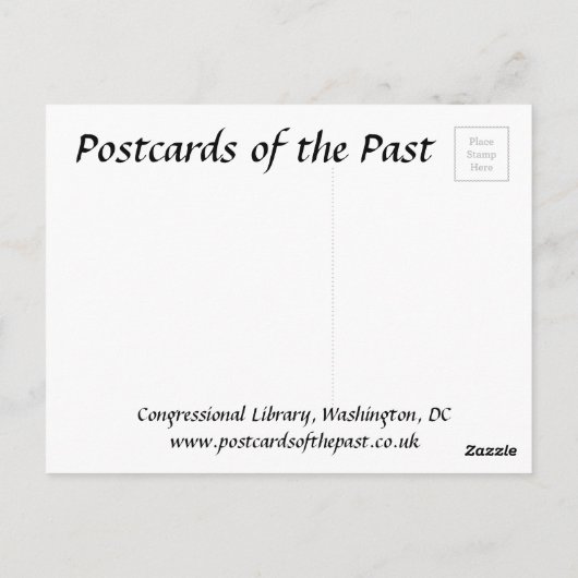 Carte postale ancienne - Bibliothèque du Congrès,  (Dos)