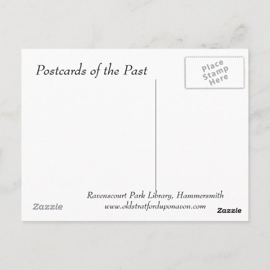 Carte postale ancienne - Bibliothèque du parc Rave (Dos)