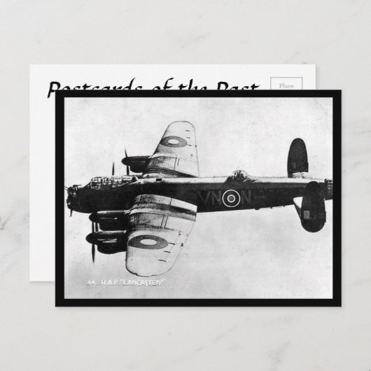 Carte postale ancienne - Bombardier Lancaster de l (Devant / Derrière)