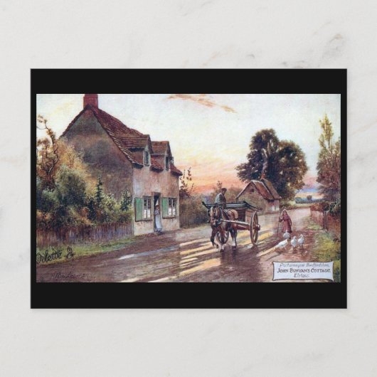 Carte postale ancienne - Bunyan's Cottage. Elstow, (Devant)
