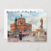 Carte postale ancienne - Castel Sant' Angelo, Rome (Devant / Derrière)