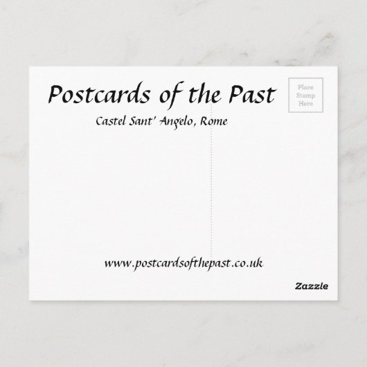 Carte postale ancienne - Castel Sant' Angelo, Rome (Dos)