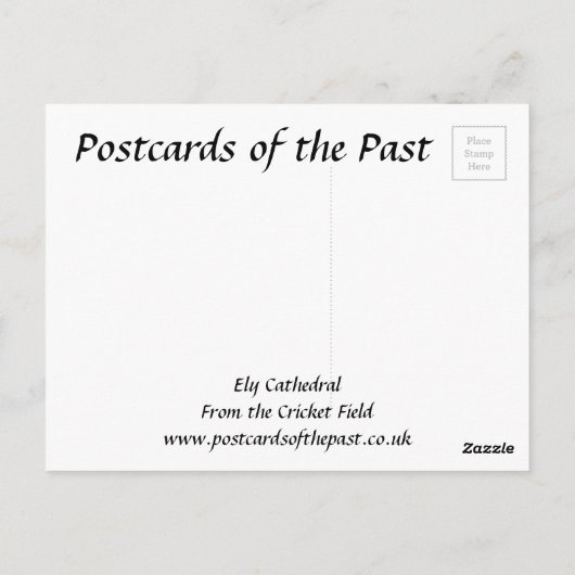 Carte postale ancienne - Cathédrale d'Ely, Cambrid (Dos)