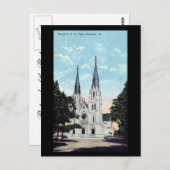 Carte postale ancienne, Cathédrale, Savannah, Géor (Devant / Derrière)