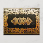 Carte Postale Ancienne couverture de livre en cuir (Devant)