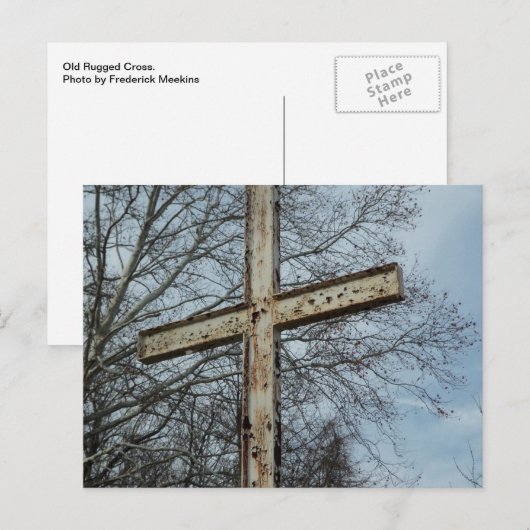 Carte Postale Ancienne croix robuste (Devant / Derrière)