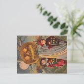 Carte postale ancienne d'annonce d'Halloween pour (Debout devant)