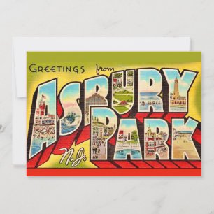 Carte postale ancienne d'Asbury Park NJ 5x7