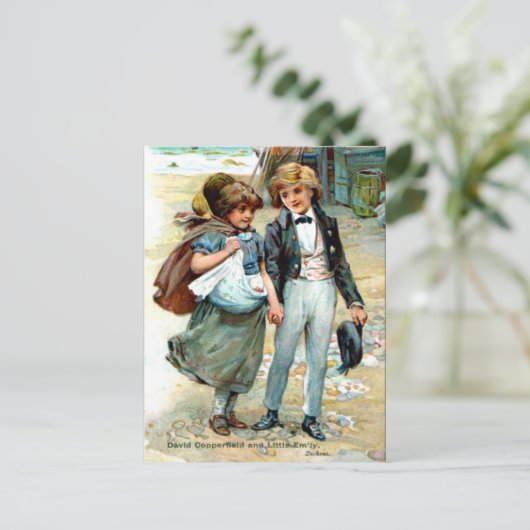 Carte postale ancienne, David Copperfield par Char (Debout devant)