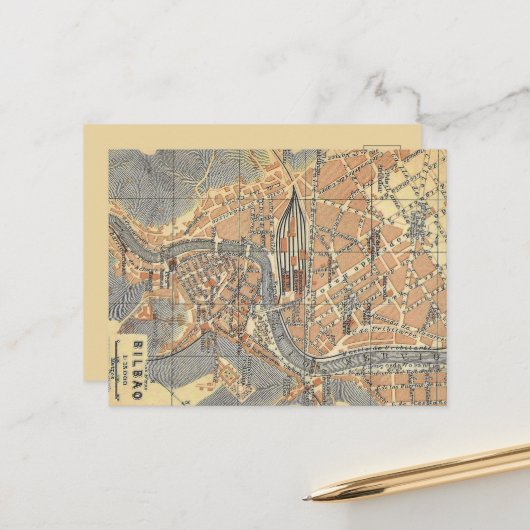 Carte postale ancienne de Bilbao Espagne (Devant/Arrière en situation)