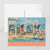 Carte postale ancienne de Biloxi Miss (Devant / Derrière)
