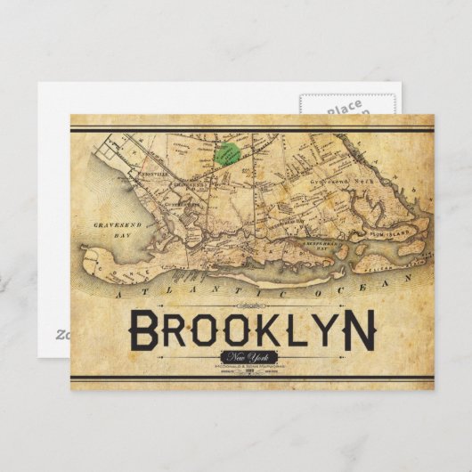 Carte postale ancienne de Brooklyn (Devant / Derrière)