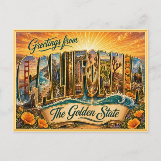 Carte Postale Ancienne de Californie (Devant)