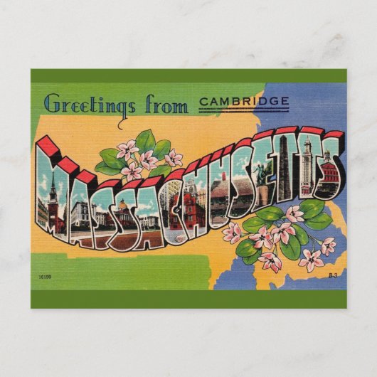 Carte postale ancienne de Cambridge MA (Devant)