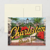 Carte postale ancienne de Charleston SC (Devant / Derrière)