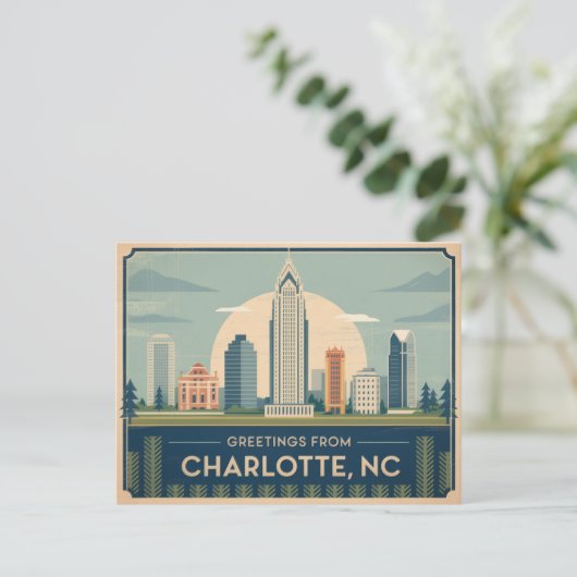 Carte postale ancienne de Charlotte | Salutations  (Debout devant)