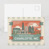 Carte postale ancienne de Charlotte | Salutations  (Devant / Derrière)