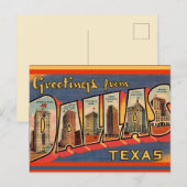 Carte postale ancienne de Dallas Texas (Devant / Derrière)