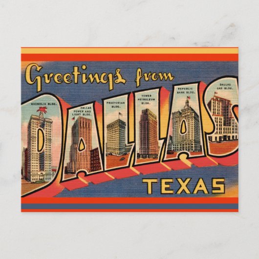 Carte postale ancienne de Dallas Texas (Devant)