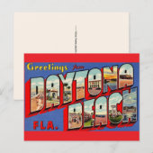 Carte postale ancienne de Daytona Beach (Devant / Derrière)