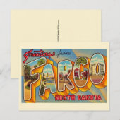 Carte postale ancienne de Fargo ND (Devant / Derrière)