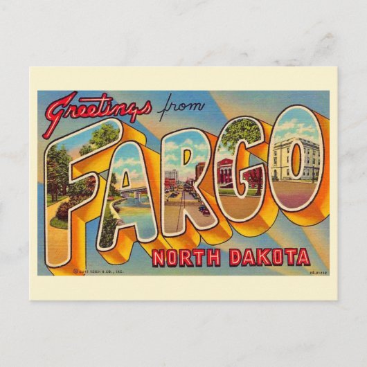 Carte postale ancienne de Fargo ND (Devant)
