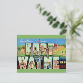 Carte postale ancienne de Fort Wayne IN (Debout devant)