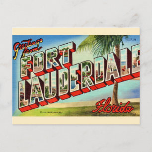 Carte postale ancienne de Ft. Lauderdale Floride