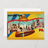 Carte postale ancienne de la cloche de la liberté (Devant / Derrière)