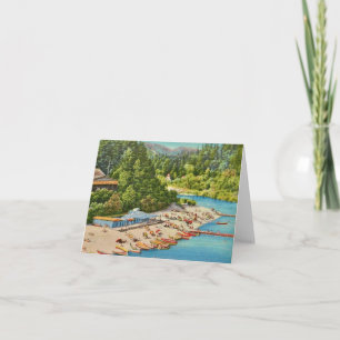 Carte postale ancienne de la plage de la rivière r
