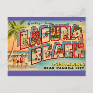 Carte postale ancienne de Laguna Beach FL